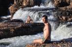 Com o Chico, nas corredeiras do Rio Preto, no P.N Chapada dos Veadeiros, região de São Jorge - GO